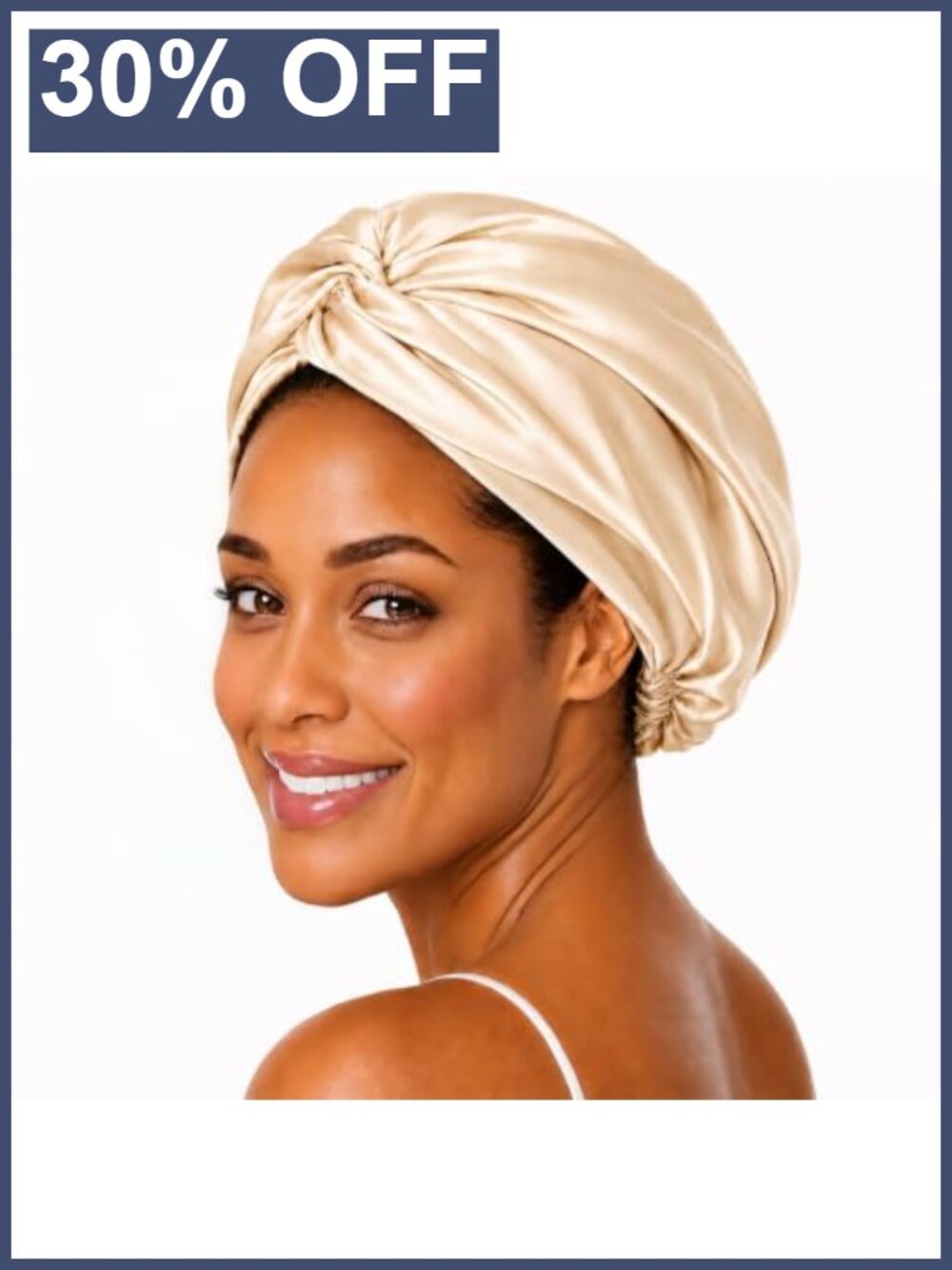 100% Mulberry Silk Bonnet 22 Momme Adjustable Sleep Cap for Curls